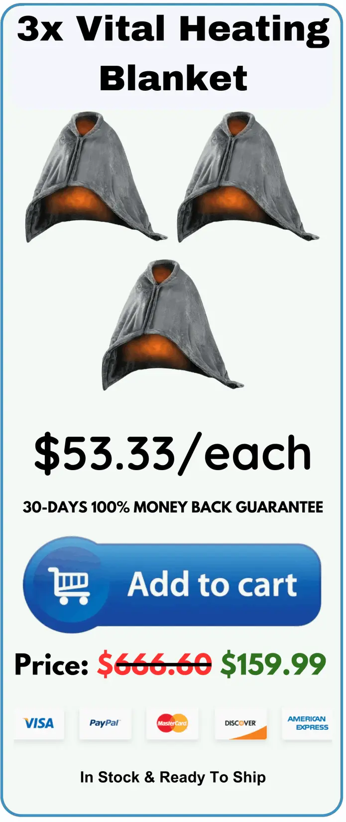 Vital Heating Blanket offer package price 